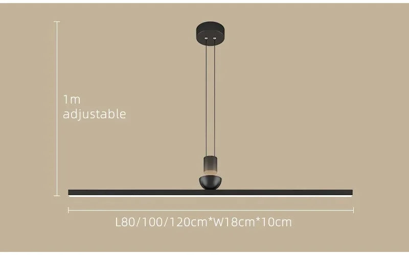 Pendant Light - Modern Minimalist LED Ceiling Chandelier Dining Room Bar Table Pendant Lights Linear Strip Luster SW-36210345 - SWEET-LIGHTS