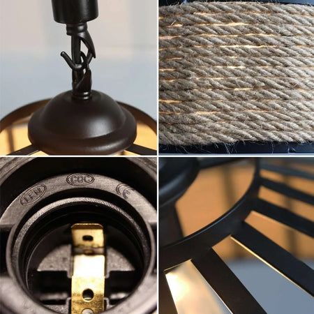 Pendant Light - Vintage Hemp Rope LED Industrial Chandelier SW-36210347 - SWEET-LIGHTS