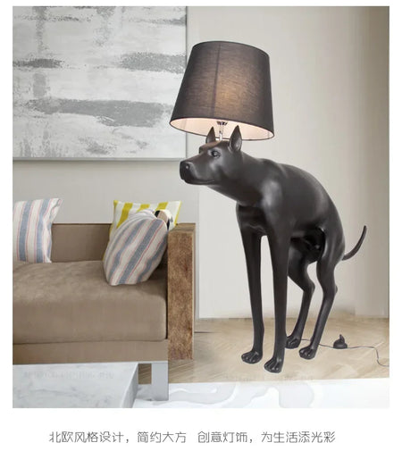 Floor Lamp - Resin Big Dog Cloth Cover Nordic Design SW-36210567 - SWEET-LIGHTS