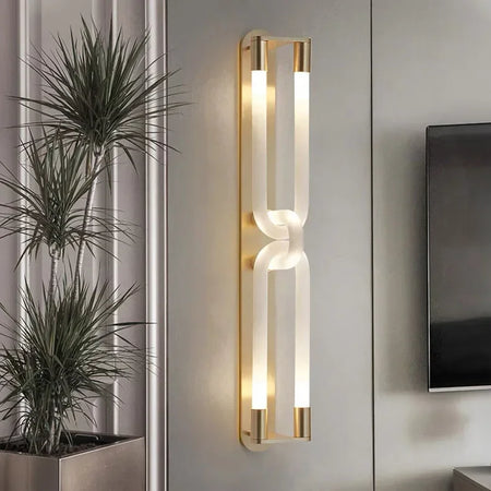 Wall Light - Nordic Art Design LED Wall Lights Gold Black Metal White Acrylic Tube Home Deco Wall Decor SW-36210478 - SWEET-LIGHTS