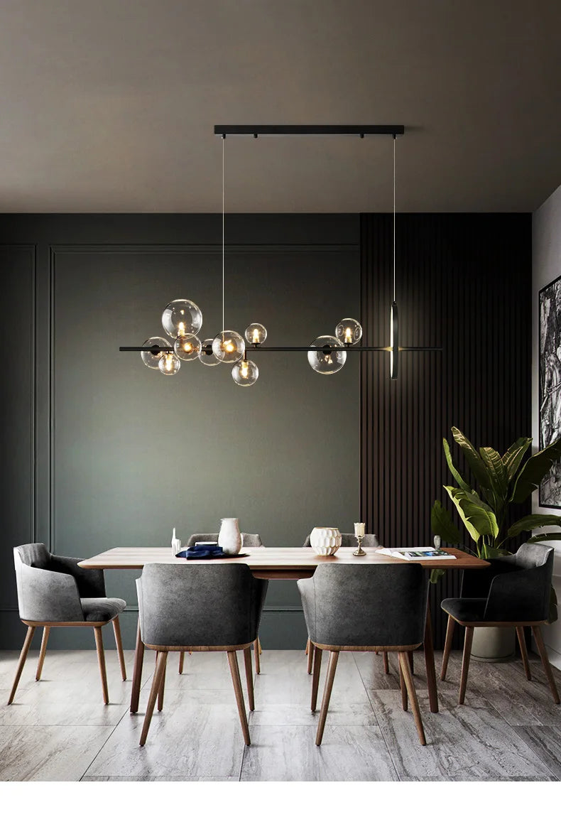 Pendant Light - Nordic LED Chandelier Clear Glass Ball Art Decor SW-36210457 - SWEET-LIGHTS