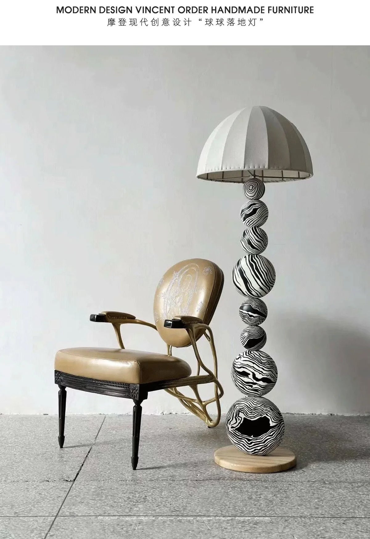 Floor Lamp - NEW Designer Hand-Painted Art Ball Lamp for Living Room Study Decor SW-36210478 - SWEET-LIGHTS