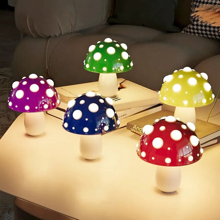 Table Lamp - Fly Amanita Mushroom Lamp with Dual Color LED G9 Bulb USB Rechargeable Desk Light SW-36210458 - SWEET-LIGHTS