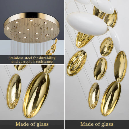 Chandelier - Luxury Lustre Bowl Hanging Chandelier Golden Dragon Egg SW-36210678 - SWEET-LIGHTS