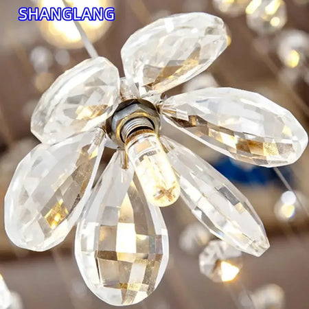 Chandelier - Modern Long Staircase Crystal Pendant Light SW-36210123 - SWEET-LIGHTS