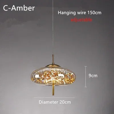 Pendant Light - Nordic Glass Bubble Ball LED Luxury Fixture SW-36210347 - SWEET-LIGHTS