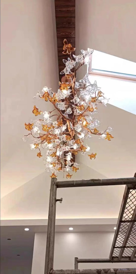 Chandelier - Style Vintage Copper Flower LED Light SW-36210458 - SWEET-LIGHTS