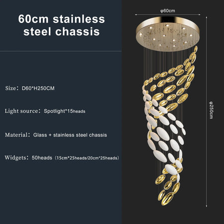 Chandelier - Luxury Lustre Bowl Hanging Chandelier Golden Dragon Egg SW-36210678 - SWEET-LIGHTS