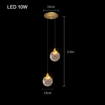 Pendant Light - Modern Bubble Crystal Indoor Hanging Lamp For Dining Room Bedroom Cafe SW-36210003 - SWEET-LIGHTS