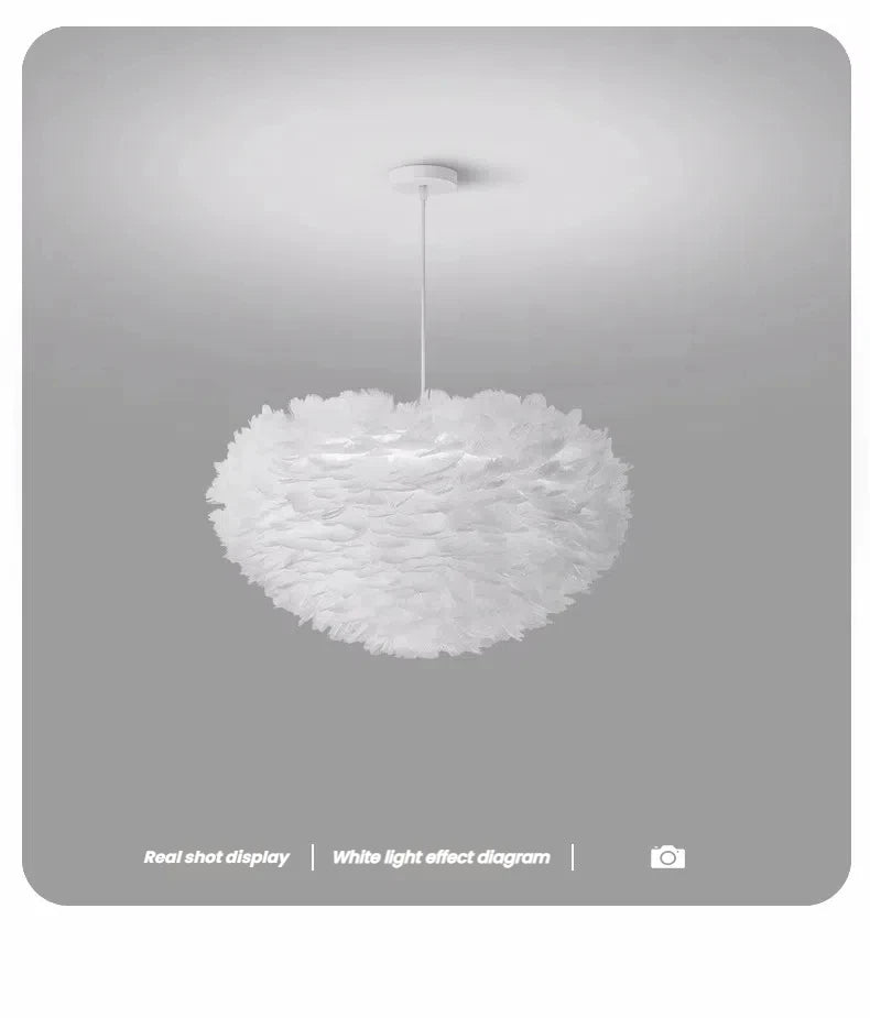 Pendant Light - Feather Nordic LED Chandelier for Living Room and Girl's Room Decor SW-36210578 - SWEET-LIGHTS