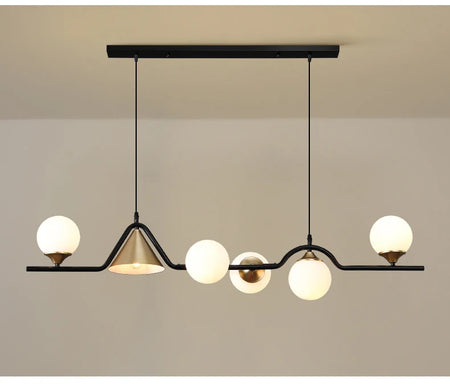 Pendant Light - Nordic Black LED Chandelier E14 Glass Ball SW-36210374 - SWEET-LIGHTS