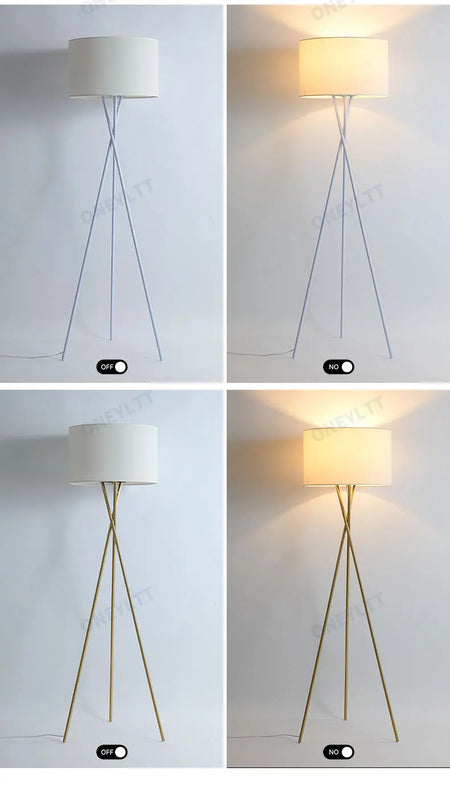 Floor Lamp - Scandinavian Fabric Led Tripod Design Light SW-36210347 - SWEET-LIGHTS
