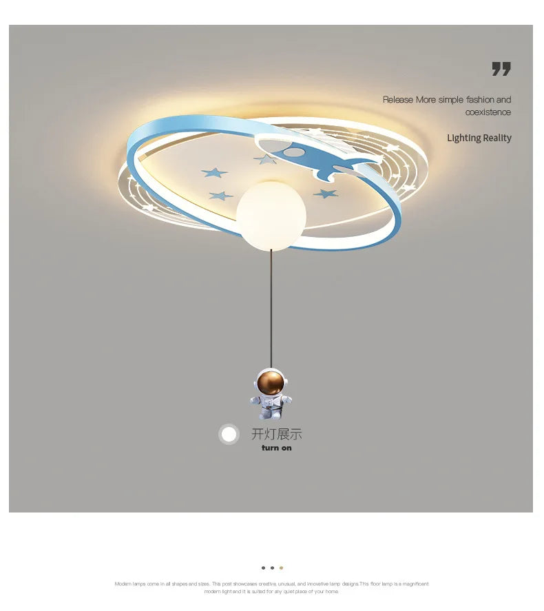 Children Lighting - Modern Astronaut Led Ceiling Lights Chandelier for Kids Room SW-36210435 - SWEET-LIGHTS