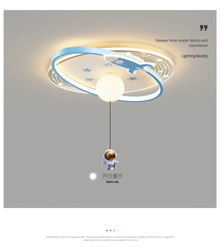 Children Lighting - Modern Astronaut Led Ceiling Lights Chandelier for Kids Room SW-36210435 - SWEET-LIGHTS