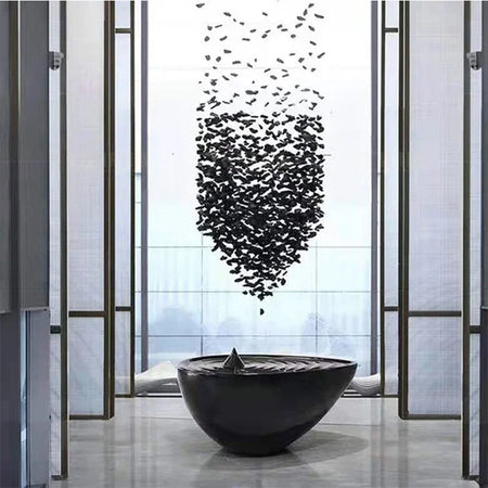 Pendant Light - Black Art Crystal Chandelier LED Luxury Staircase Home Light Fixtures SW-36214567 - SWEET-LIGHTS