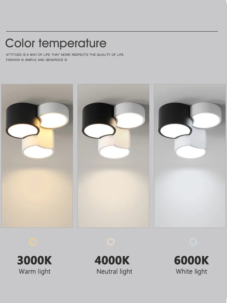 Ceiling Light - Modern Minimalist Geometric Black and White Lamp SW-36214012 - SWEET-LIGHTS