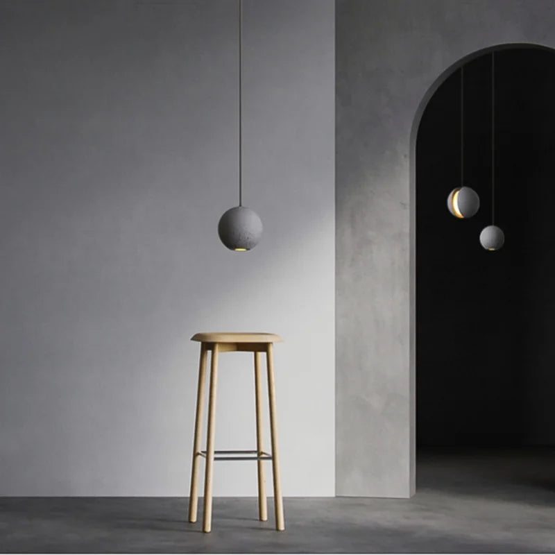 Pendant Light - Minimalist Cement Chandelier Modern Planet Moon Pendant Lights for Bedroom Dining Room Bar SW-36210458 - SWEET-LIGHTS