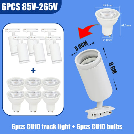 Spotlight - Led GU10 Track Light Rail Ceiling Spot Fixture SW-36210897 - SWEET-LIGHTS