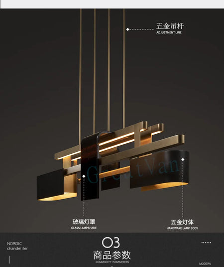 Pendant Light - Post Modern Nordic Chandelier Stainless Steel LED SW-36210458 - SWEET-LIGHTS