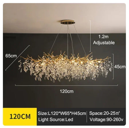Pendant Light - French Luxury Golden Modern Branch Chandelier SW-36214678 - SWEET-LIGHTS
