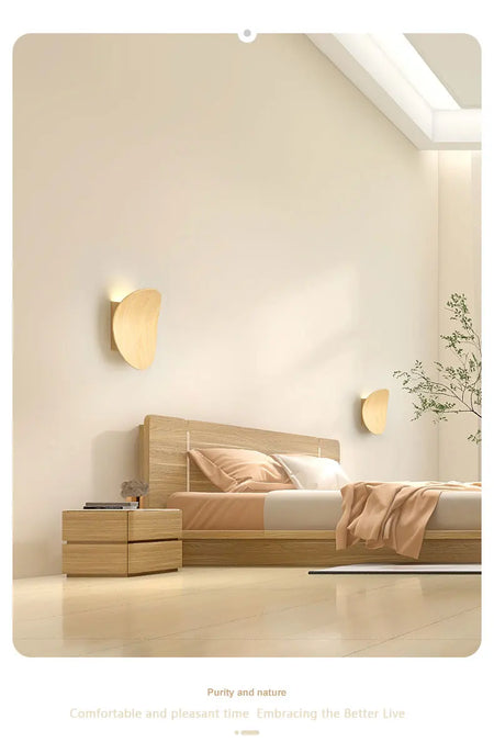 Wall Light - Modern Wood Wall Lamp For Bedroom Living Room Indoor LED Round Light Fixtures SW-36210123 - SWEET-LIGHTS