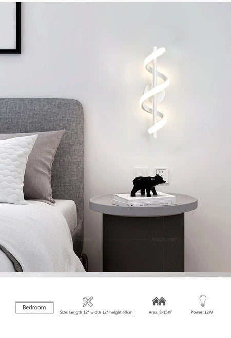 Wall Light - Minimalist LED Wall Lamp Black White Gold SW-36210345 - SWEET-LIGHTS