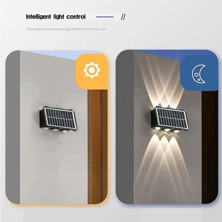 Outdoor Light - Wall Lamp Led House Solar Waterproof Up And Down Lighting Garden Exterior SW-36210457 - SWEET-LIGHTS