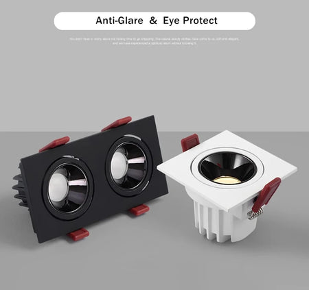 Dimmable Anti-Glare Recessed COB LED Downlights 9W 12W 15W LED Ceiling Lamp AC85~265V LED Ceiling Spot Lights Indoor Lighting - SWEET-LIGHTS