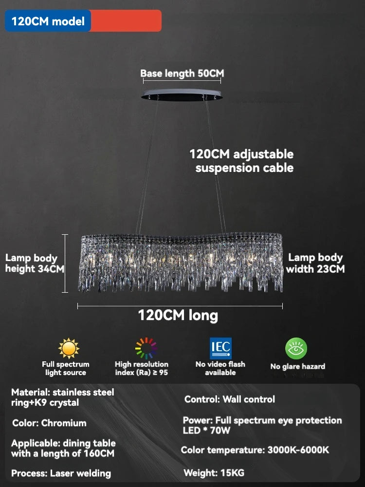 Chandelier - Italian Milan Luxury Crystal Hanging Lamp For Dining Room Hotel Villa Decor SW-36210456 - SWEET-LIGHTS
