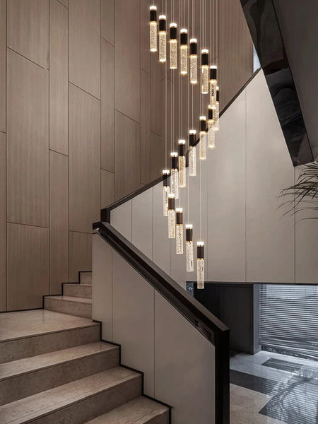 Pendant Light - Modern Crystal Stair Chandelier LED Indoor Lighting SW-36210457 - SWEET-LIGHTS