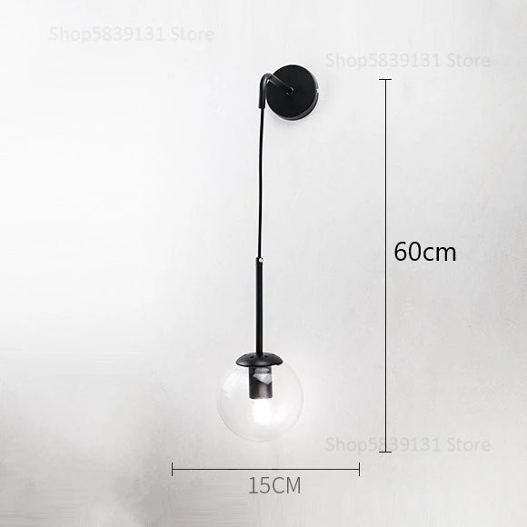 Wall Light - Nordic Modern Vintage Wall Lamps LED Glass Ball Mirror Bedroom Living Room Light Fixtures SW-36210345 - SWEET-LIGHTS