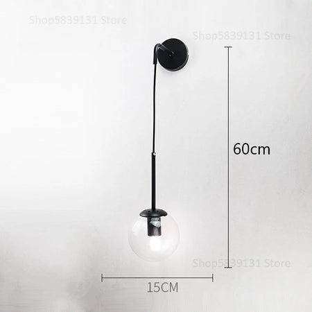 Wall Light - Nordic Modern Vintage Wall Lamps LED Glass Ball Mirror Bedroom Living Room Light Fixtures SW-36210345 - SWEET-LIGHTS