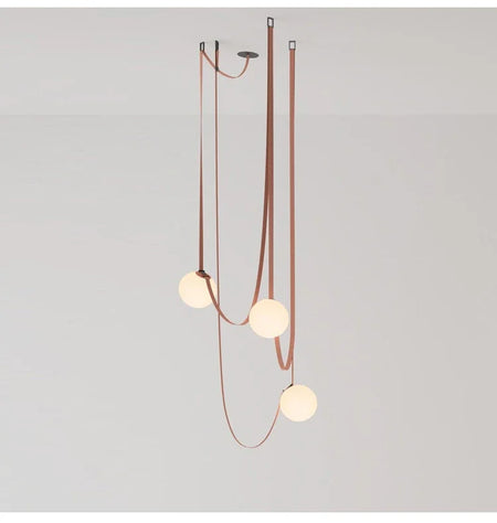 Pendant Light - Nordic Leather Chandelier LED Lamps for Duplex SW-36210345 - SWEET-LIGHTS