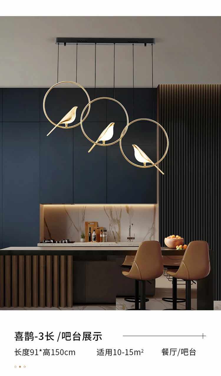 Pendant Light - BUNNY Nordic Postmodern Round LED Bird Light SW-36210789 - SWEET-LIGHTS