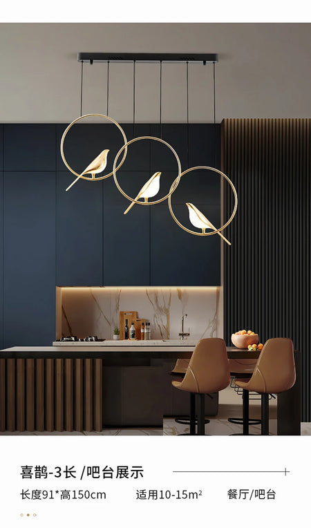 Pendant Light - BUNNY Nordic Postmodern Round LED Bird Light SW-36210789 - SWEET-LIGHTS