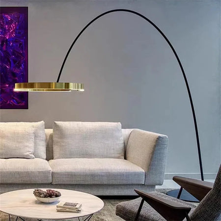 Floor Lamp - Italian Arc Gold Black LED Fishing Ring Light SW-36210829 - SWEET-LIGHTS