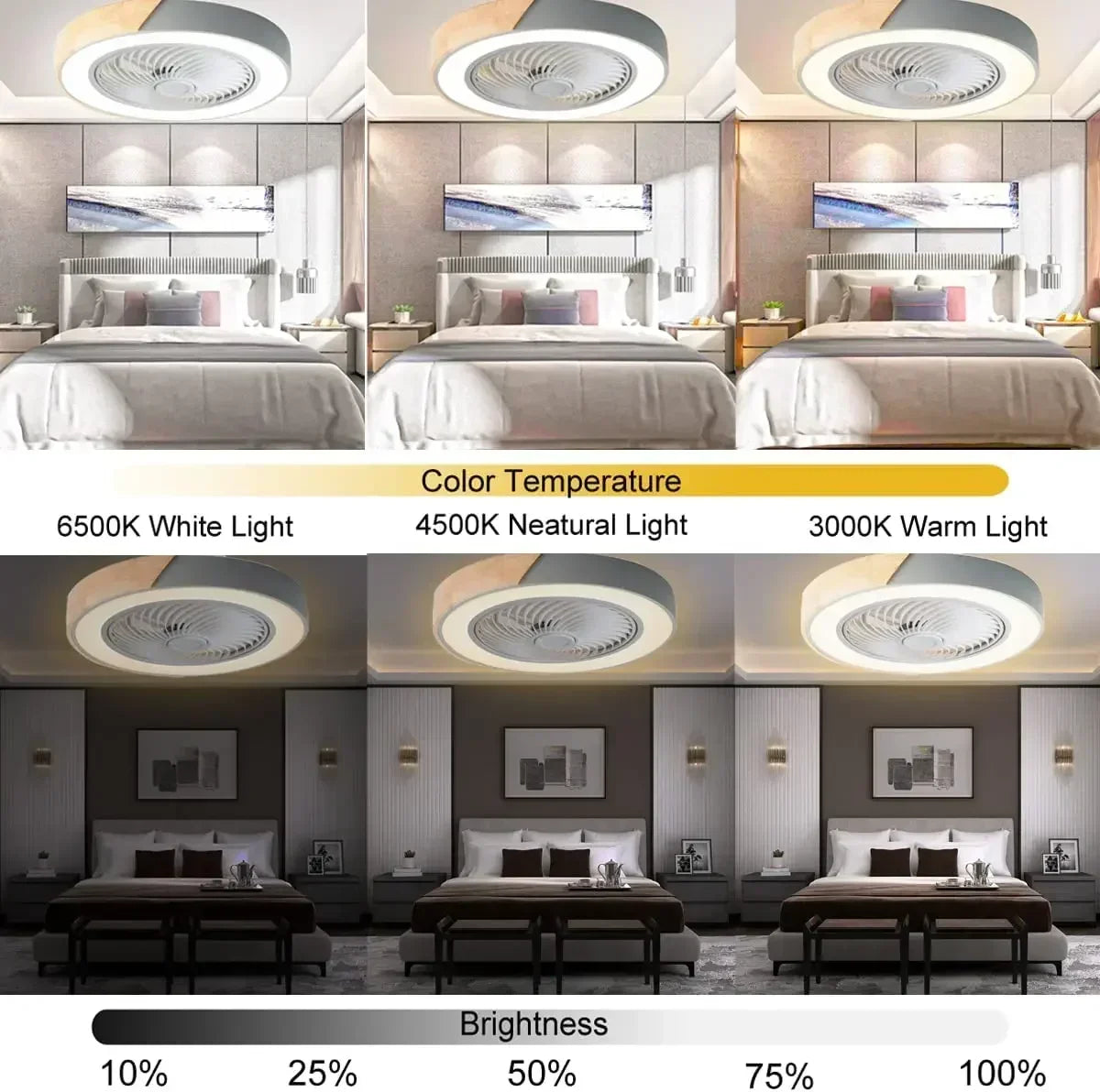 Fans - Modern Low Profile Wood Ceiling Fan Light with Remote Control SW-36210789 - SWEET-LIGHTS