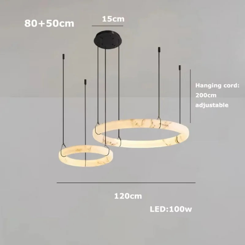 Pendant Light - LED Dimmable Natural Marble Chandelier SW-36210497 - SWEET-LIGHTS