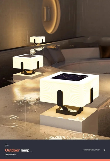 Outdoor Light - Stainless Steel Solar Column Head Pillar Lamp Outdoor Waterproof Garden Light SW-36210478 - SWEET-LIGHTS