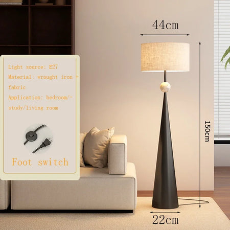 Floor Lamp - Japanese Designer Wabi-sabi Minimalist Cloth Cover Art Stand Lights Living Room Bedroom SW-36210789 - SWEET-LIGHTS