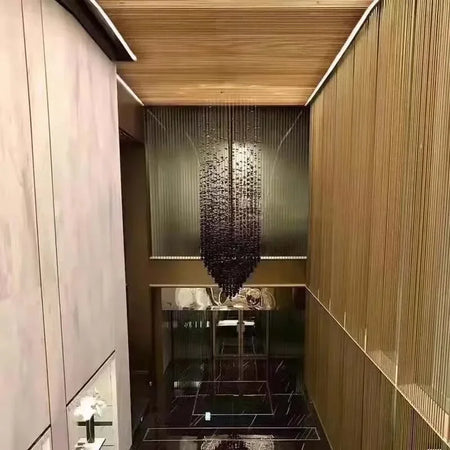 Chandelier - Modern Stone Crystal LED Chandelier Large Luxury Staircase Living Room Light Fixture SW-36210457 - SWEET-LIGHTS