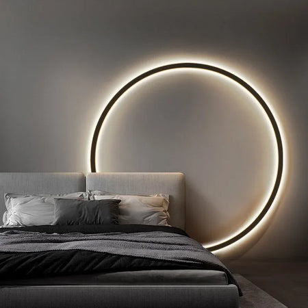 Wall Light - Minimalist Circle Background LED Wall Lamp Indoor Decor Living Room Wall Sconces Bedside Lighting SW-36210456 - SWEET-LIGHTS