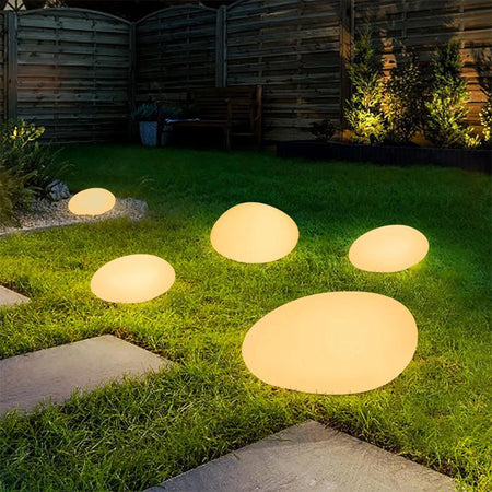 Outdoor Light - Solar Powered Pebble Stone Lamp for Garden SW-36210345 - SWEET-LIGHTS