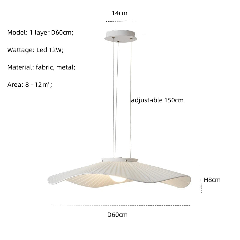 Pendant Light - Modern Simple Fabric LED Chandelier Dimmable Home Decor SW-36210345 - SWEET-LIGHTS
