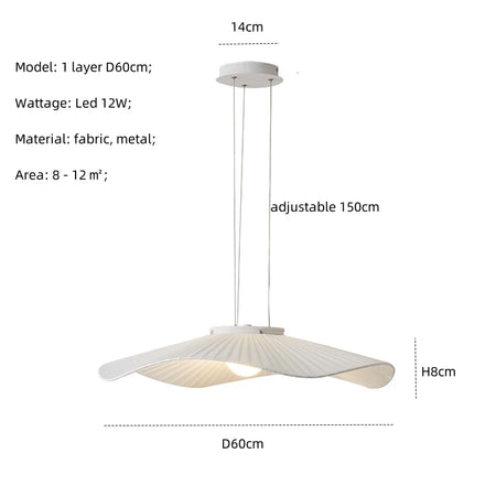 Pendant Light - Modern Simple Fabric LED Chandelier Dimmable Home Decor SW-36210345 - SWEET-LIGHTS