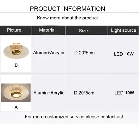 Ceiling Light - Flush Mount LED Fixture for Home Aisle SW-36214578 - SWEET-LIGHTS