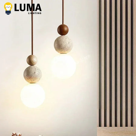 Pendant Light - Luma Cream Yellow Travertine Stone Lamp SW-36210324 - SWEET-LIGHTS