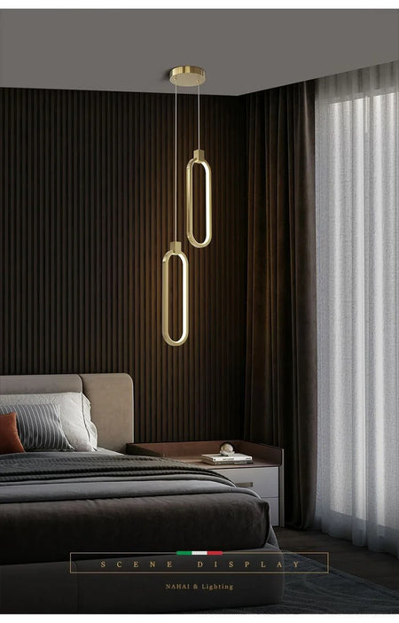 Pendant Light - Modern LED Black Gold Circular Chandelier SW-36210789 - SWEET-LIGHTS