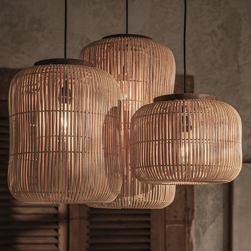 Pendant Light - New Wabi-sabi Style Rattan Hang Lamp SW-36210347 - SWEET-LIGHTS