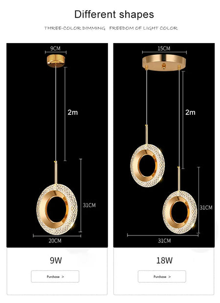 Pendant Light - Nordic Ring LED Indoor Hanging Lamp Room Decor SW-36210234 - SWEET-LIGHTS